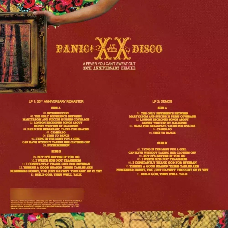 VINILO PANIC! AT THE DISCO/ A FEVER YOU CAN'T SWEAT OUT - 20TH ANNIVERSARY (RED APPLE VINYL) 2LP - 4