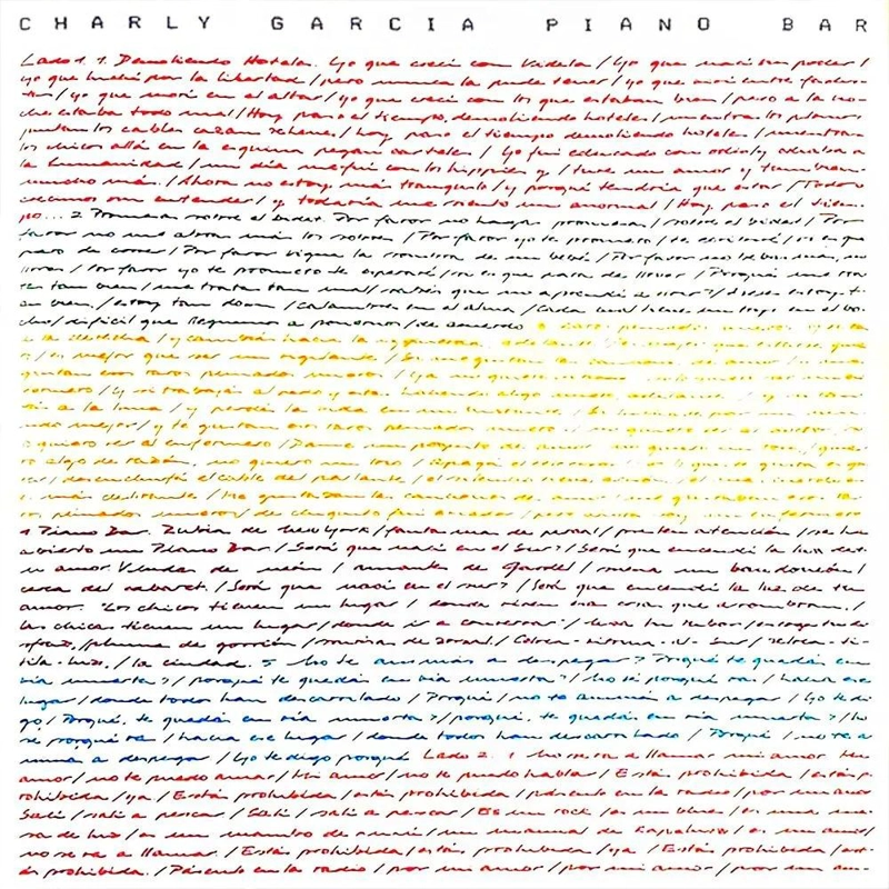 VINILO CHARLY GARCIA/ PIANO BAR (YELLOW VINYL) 1LP - 1