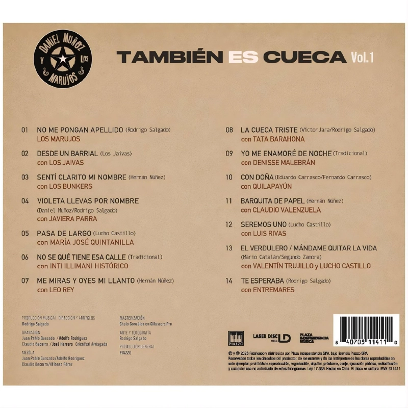 VINILO DANIEL MUÑOZ Y LOS MARUJOS/ TAMBIE N ES CUECA VOL1 1LP - 3
