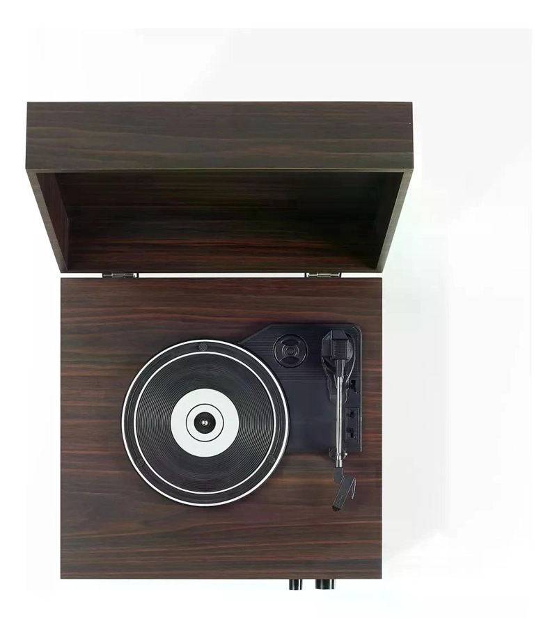 TORNAMESA CROSLEY/ JASPER RECORD PLAYER BT WALNUT MARRON OSCURO - 4