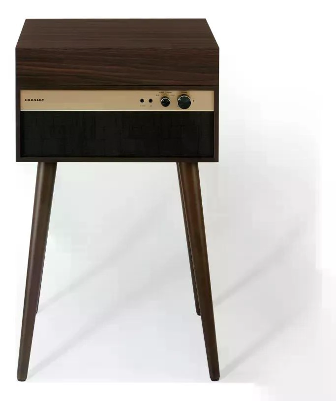 TORNAMESA CROSLEY/ JASPER RECORD PLAYER BT WALNUT MARRON OSCURO - 5