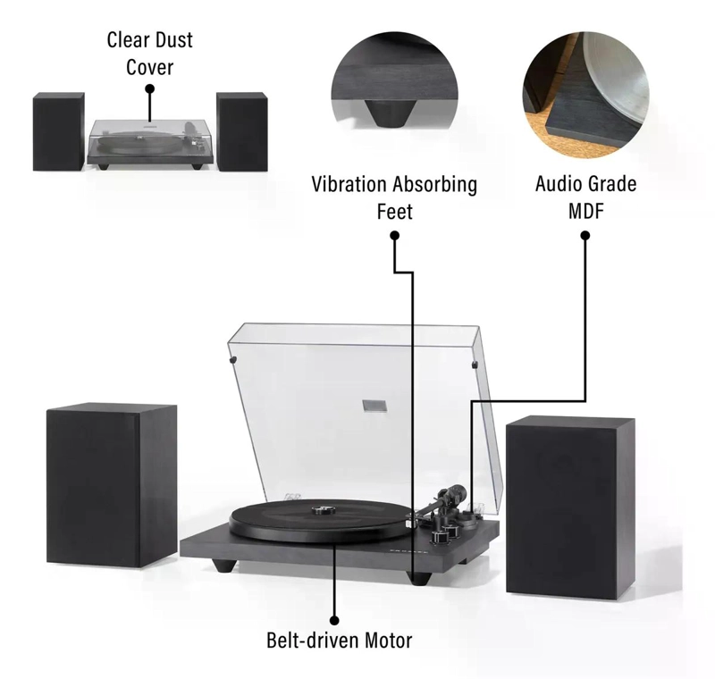 TORNAMESA CROSLEY/ C62 SHELF SYSTEM BLACK - 4