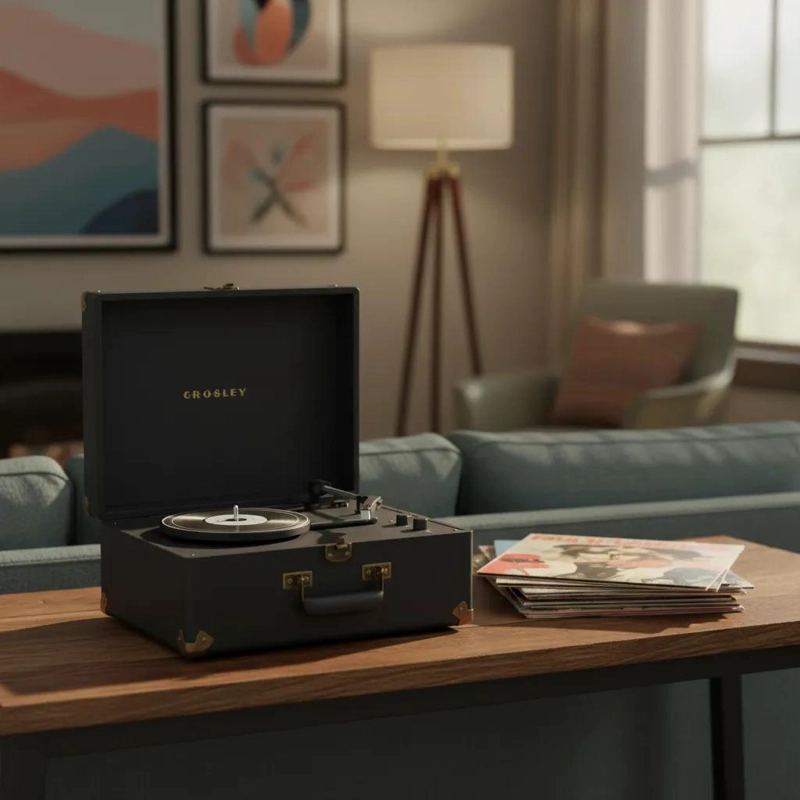 TORNAMESA CROSLEY/ RETROSPECT RECORD PLAYER TURNTABLE - 8