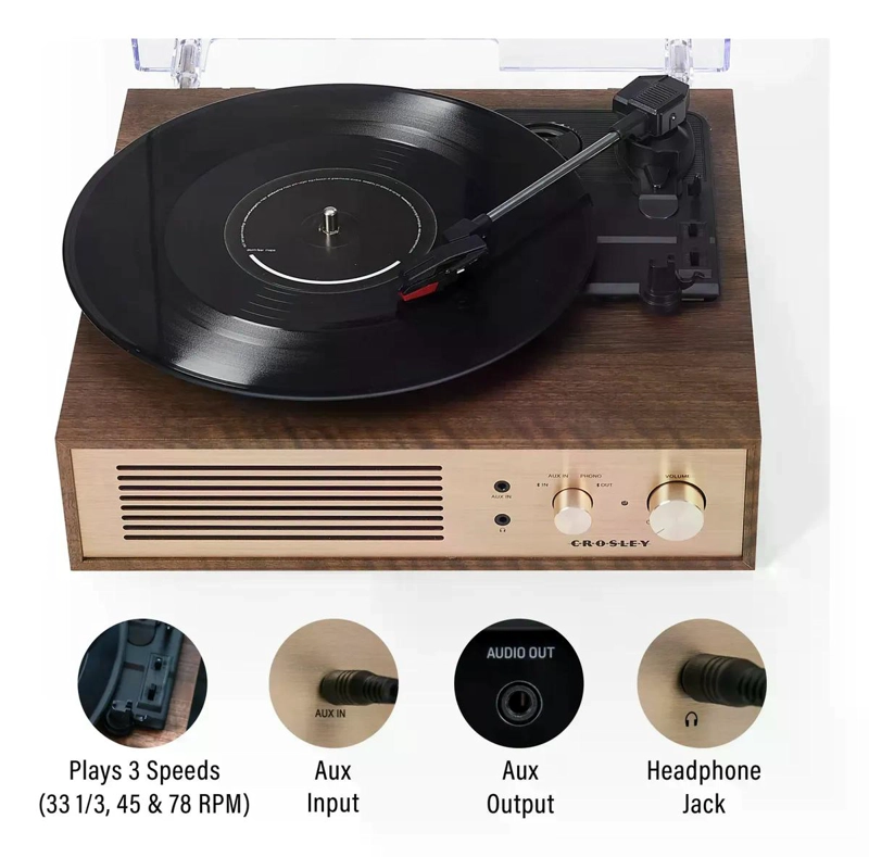 TORNAMESA CROSLEY/ RECORD PLAYER BT MILES NUT - 5