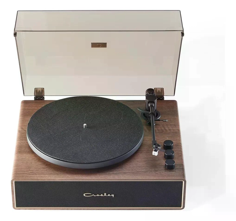 TORNAMESA CROSLEY/ RECORD PLAYER BT STAVE NATURAL MARRON CLARO - 2