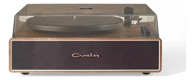 TORNAMESA CROSLEY/ RECORD PLAYER BT STAVE NATURAL MARRON CLARO - 3