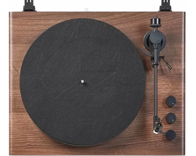TORNAMESA CROSLEY/ RECORD PLAYER BT STAVE NATURAL MARRON CLARO - 5