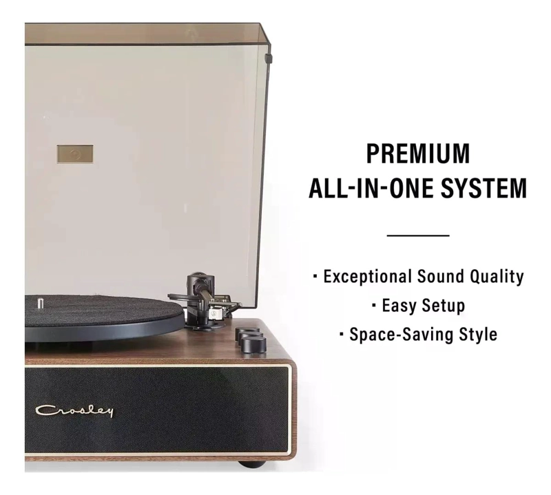 TORNAMESA CROSLEY/ RECORD PLAYER BT STAVE NATURAL MARRON CLARO - 7