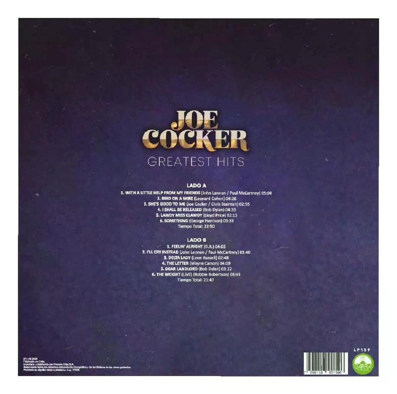 VINILO JOE COCKER/ GREATEST HITS (EDICION COLOR) 1LP - 2