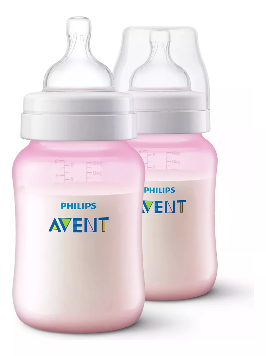 SET 2 MAMADERAS AVENT 260 ML ANTI-COLIC ROSADAS COLOR ROSADO N/A - 1