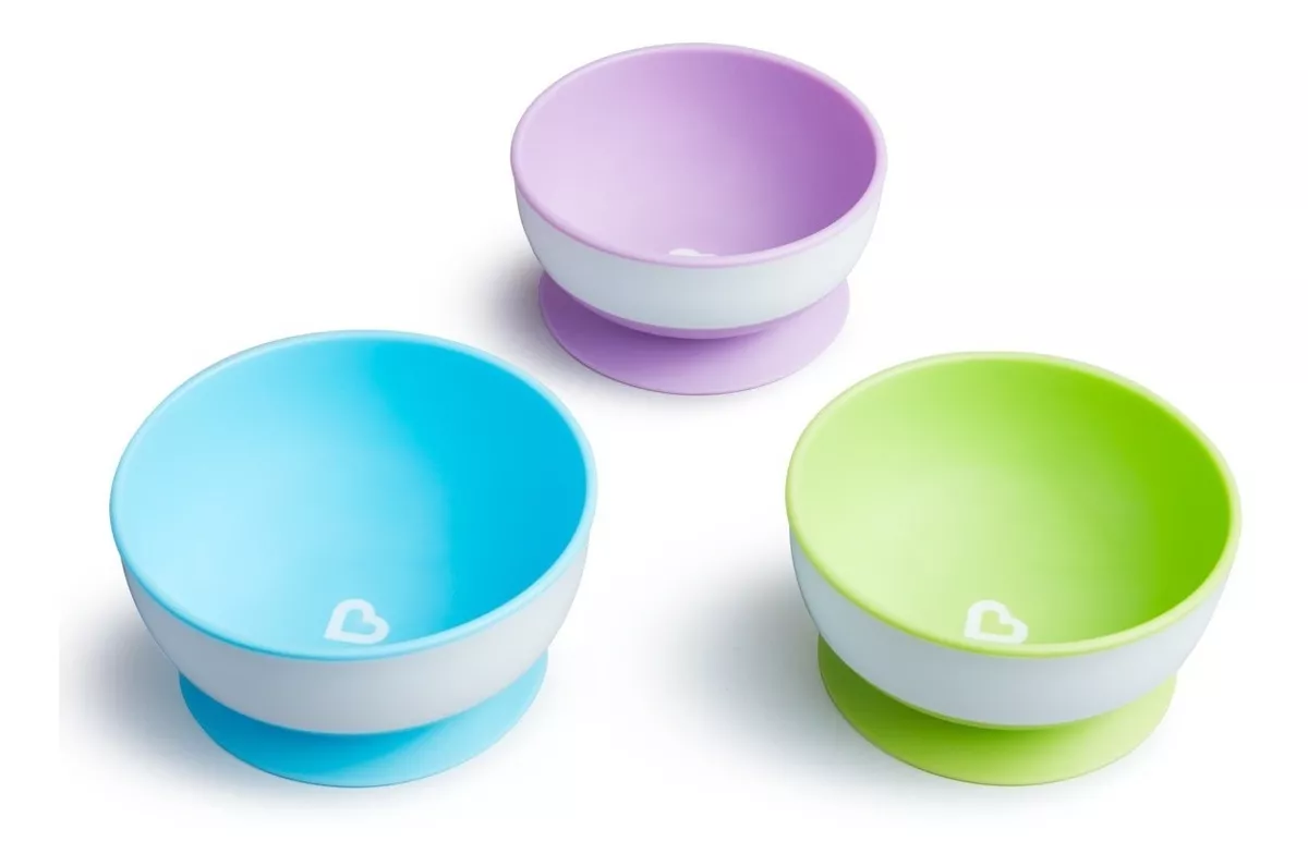 SET DE 3 BOWLS ANTIDESLIZANTE MUNCHKIN STAY PUT - ORIGINAL - 2