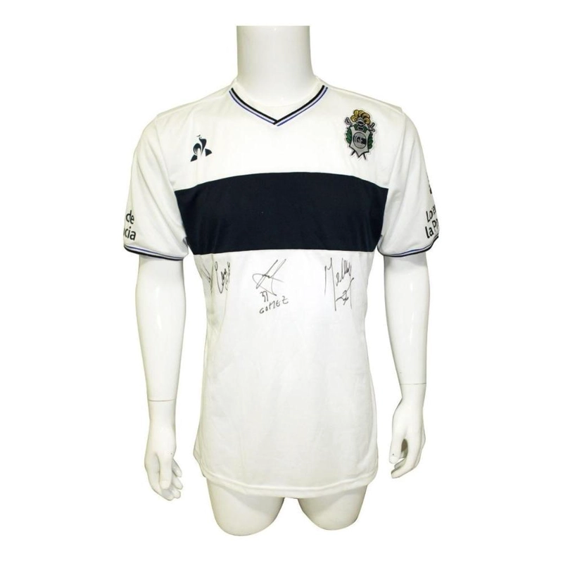 CAMISETA FÚTBOL HOMBRE LE COQ SPORTIF GIMNASIA Y ESGRIMA LA PLATA 2018/19 LOCAL AUTOGRAF. - 1
