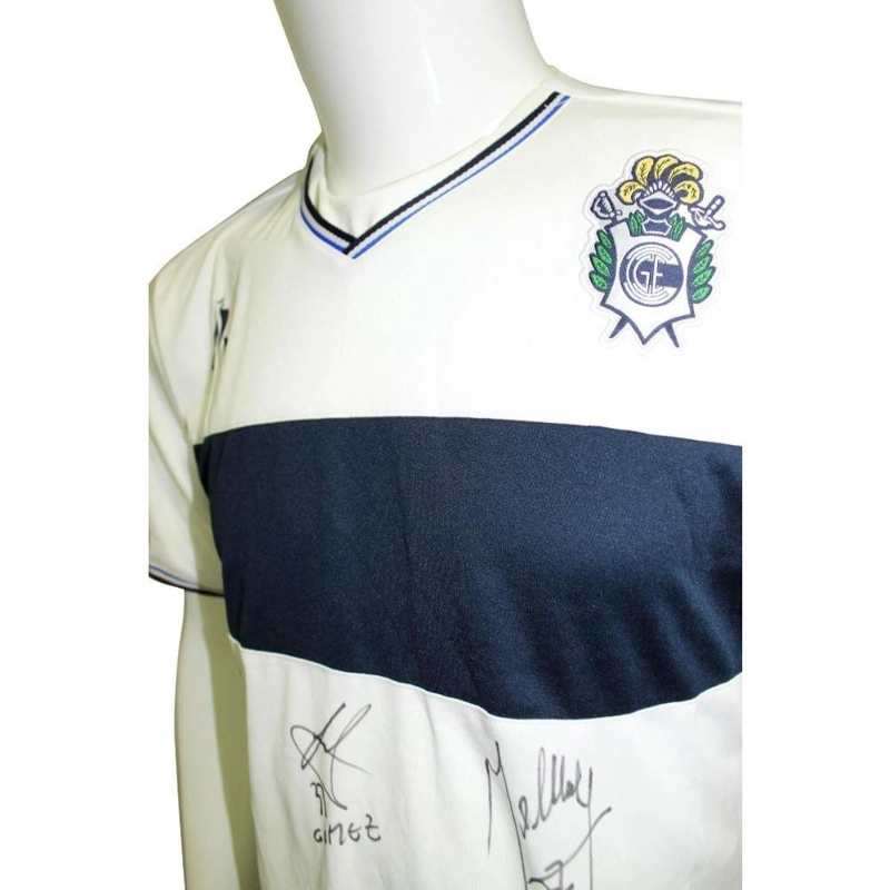 CAMISETA FÚTBOL HOMBRE LE COQ SPORTIF GIMNASIA Y ESGRIMA LA PLATA 2018/19 LOCAL AUTOGRAF. - 2