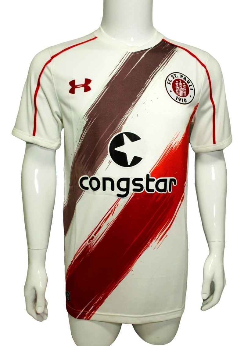 CAMISETA FÚTBOL UNISEX UNDER ARMOUR BLANCO ST. PAULI 2016-17 VISITA NUEVA ORIGINAL UA - 1