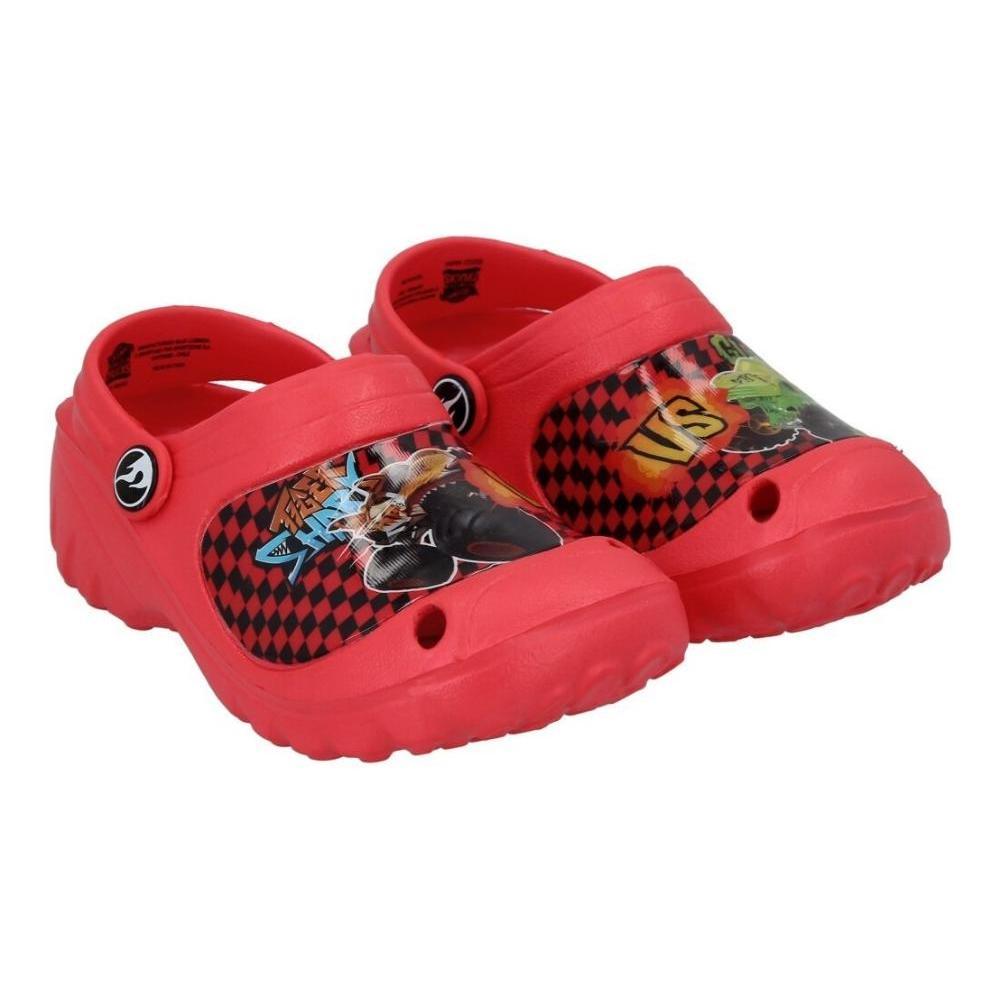 CHALA INFANTIL CLOGS MONSTER TRUCKS NUEVO HOT WHEELS - 1