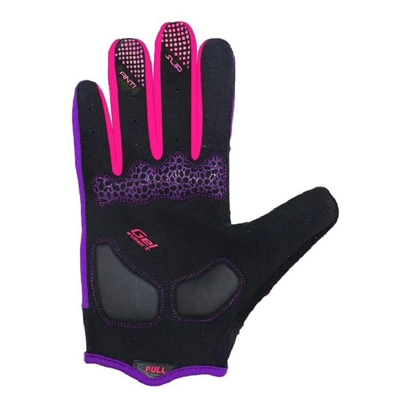 GUANTE CICLISMO ALGODÓN / ELASTANO TRIP TOUCH LARGO DISEÑOS MUJER NUEVO & ORIGINAL MORADO - 3