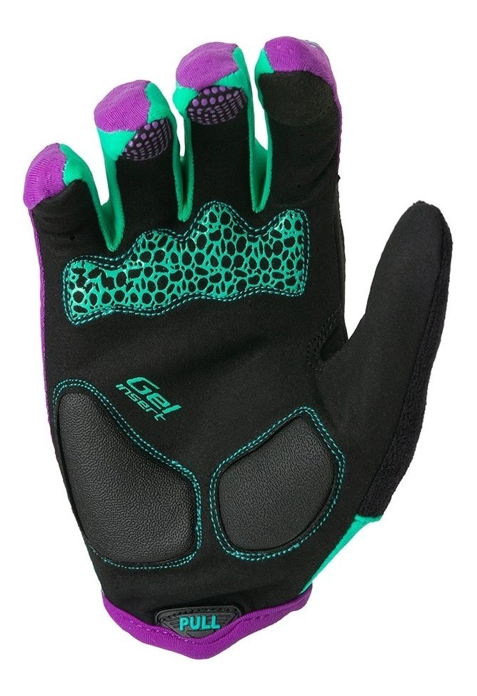 GUANTE CICLISMO ALGODÓN / ELASTANO TRIP TOUCH LARGO DISEÑOS MUJER NUEVO & ORIGINAL MORADO - 7