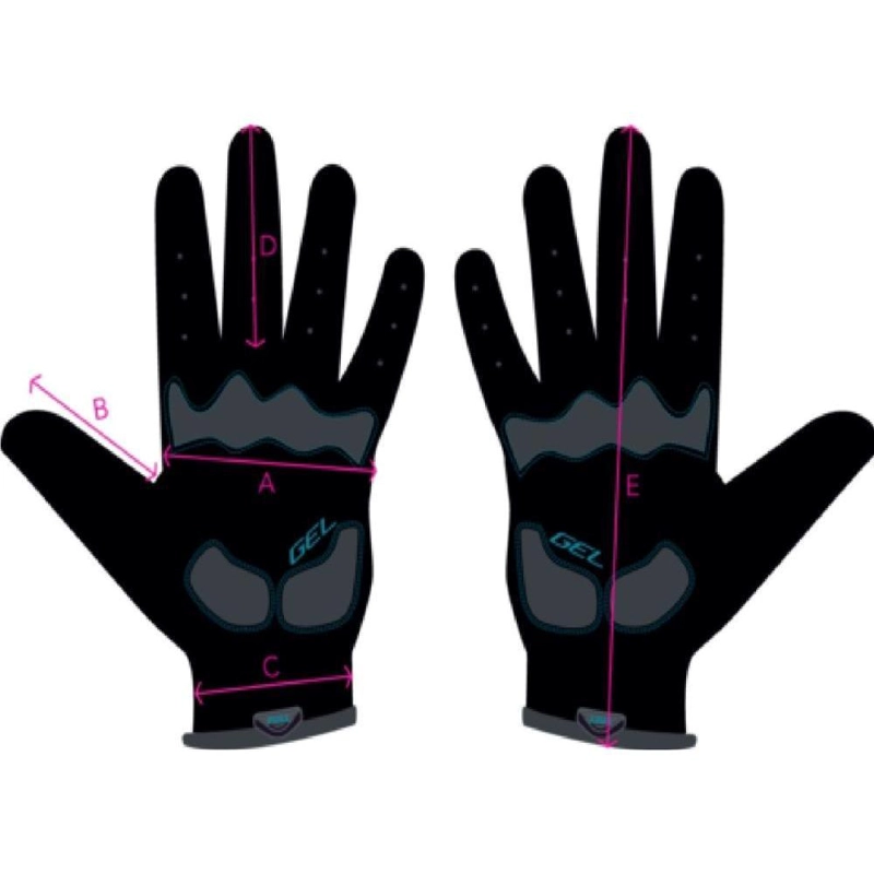 GUANTE CICLISMO ALGODÓN / ELASTANO TRIP TOUCH LARGO DISEÑOS MUJER NUEVO & ORIGINAL ROSADO - 1