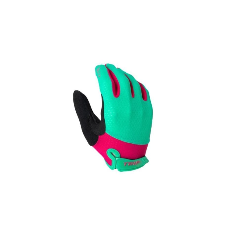 GUANTE CICLISMO ALGODÓN / ELASTANO TRIP TOUCH LARGO DISEÑOS MUJER NUEVO & ORIGINAL ROSADO - 3