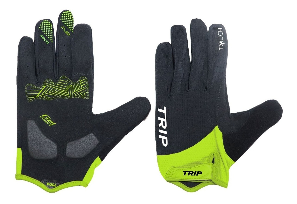 GUANTE CICLISMO POLIESTER / ELASTANO TRIP LARGO DISEÑOS HOMBRE NUEVO & ORIGINAL NEGRO - 7