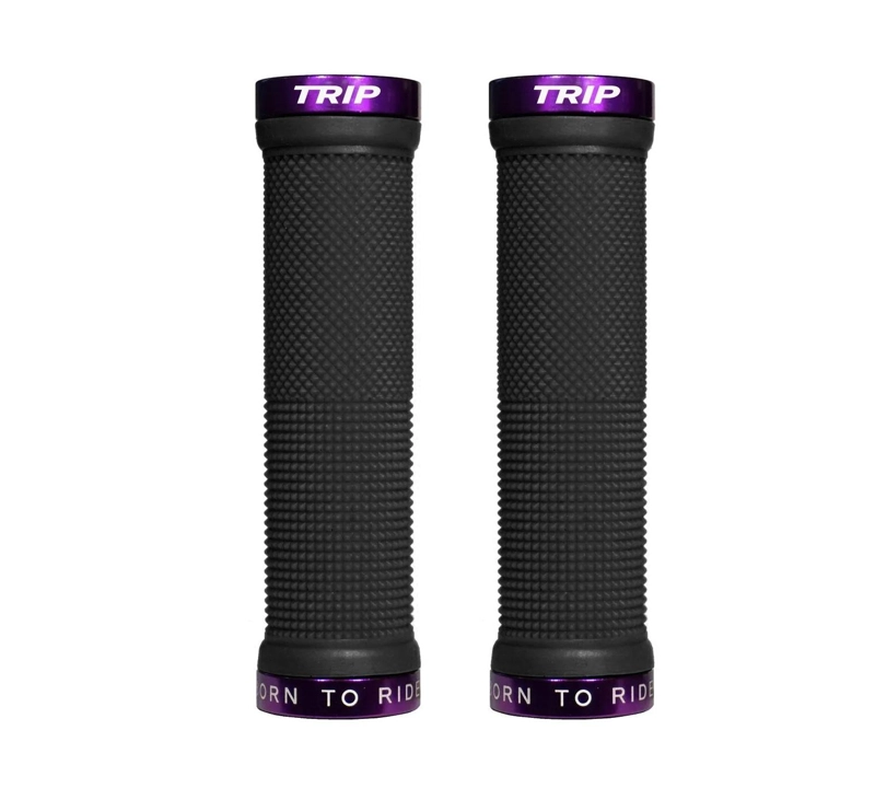 PUÑOS TRIP 130MM DOBLE LOCK HANDLEBAR GRIPS NUEVO & ORIGINAL NEGRO - 1