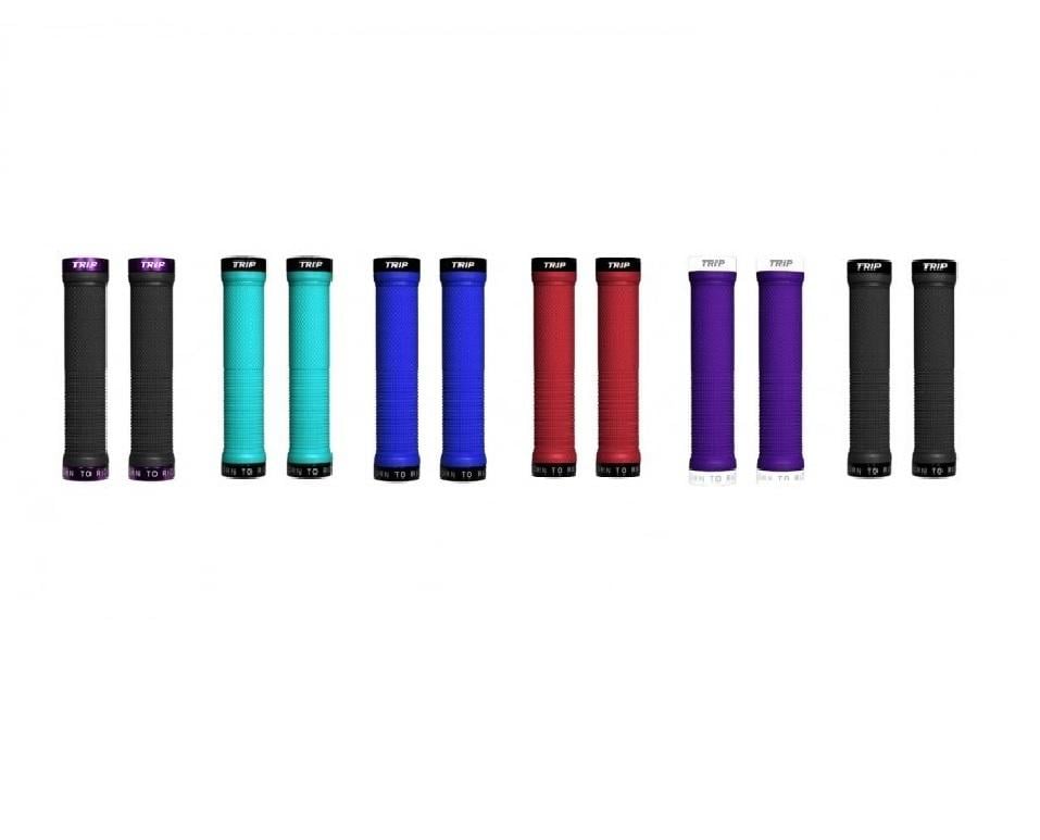 PUÑOS TRIP 130MM DOBLE LOCK HANDLEBAR GRIPS NUEVO & ORIGINAL NEGRO - 4
