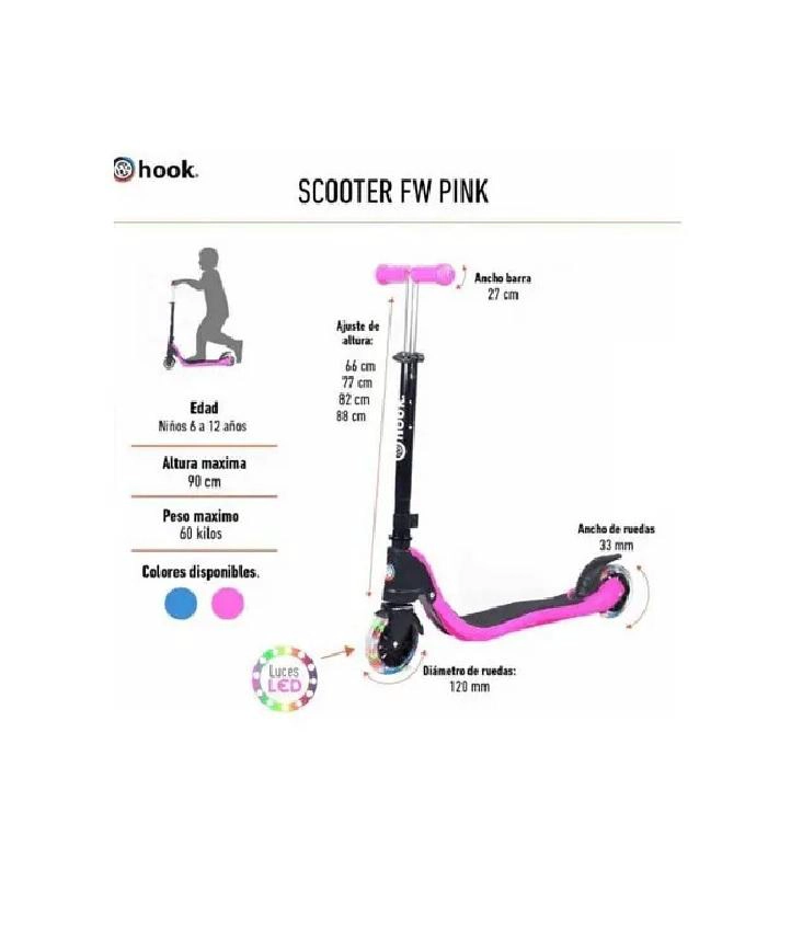 SCOOTER HOOK FW COLORES NUEVO & ORIGINAL ROSADO - 4