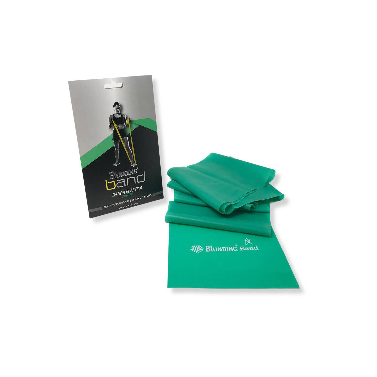 BANDA ELASTICA BLUNDING 1.5 MTS VERDE - 4