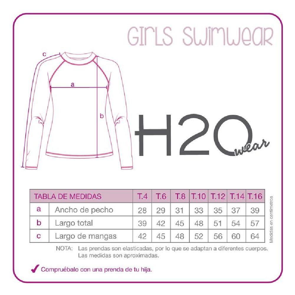 POLERA DE BAÑO NIÑA M/L FILTRO UV CALIFORNIA H2O - 3
