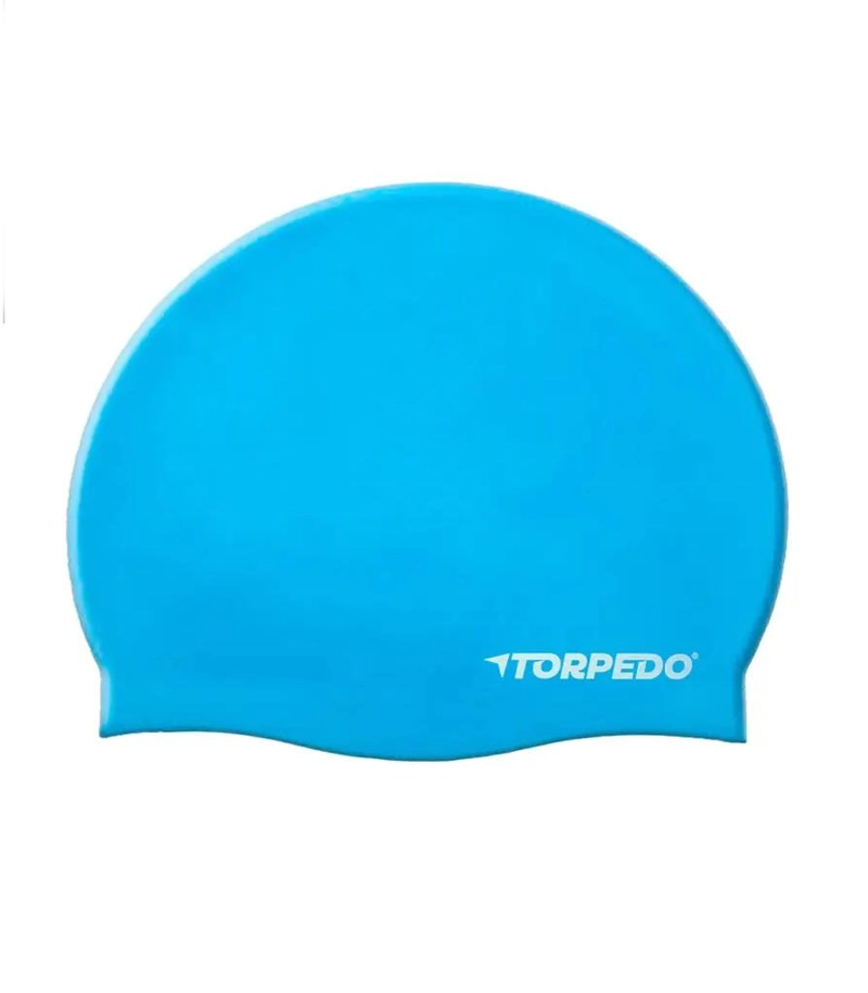 GORRA NATACION SILICONA PRO ADULTO TORPEDO - CELESTE - TAMAÑO UNICO - 4