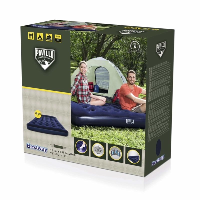 COLCHÓN INFLABLE 30 CM X 140 CM CON INFLADOR 2 PLAZA PAVILLO - 6