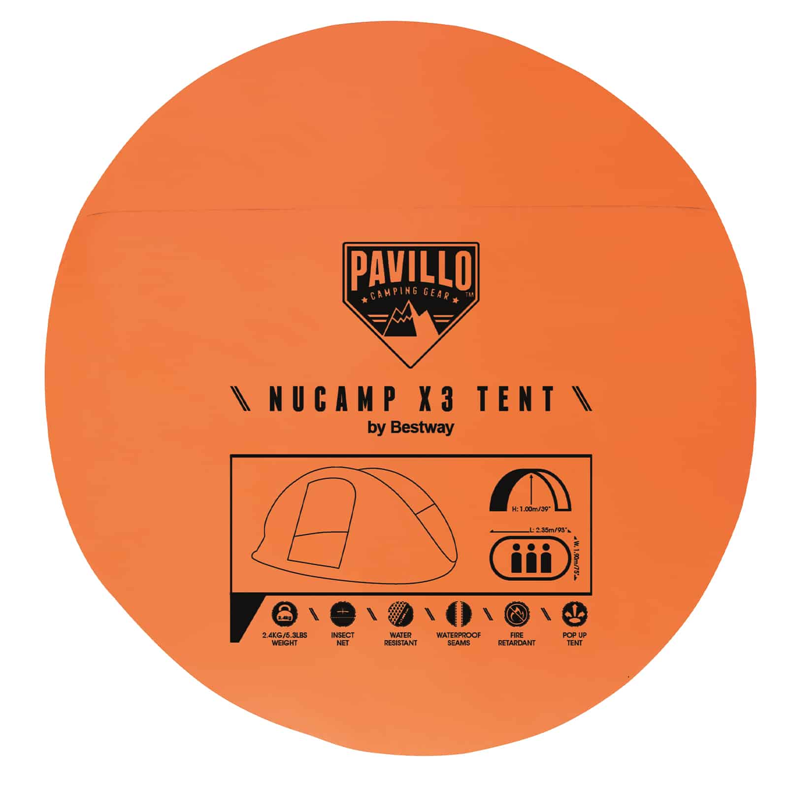 CARPA PAVILLO PARA 3 PERSONAS NUCAMP X3 TENT - 5