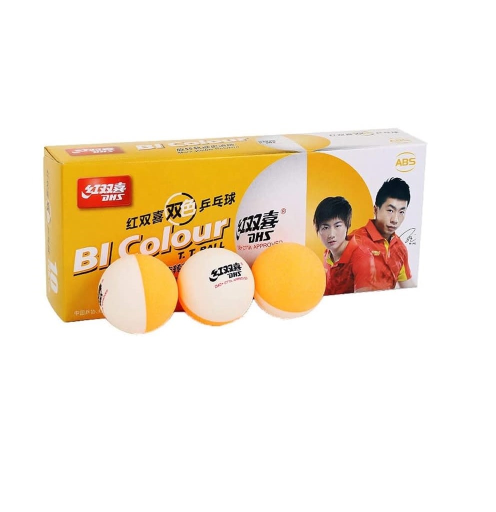 SET 10 PELOTAS PING PONG DHS BICOLOR - 1