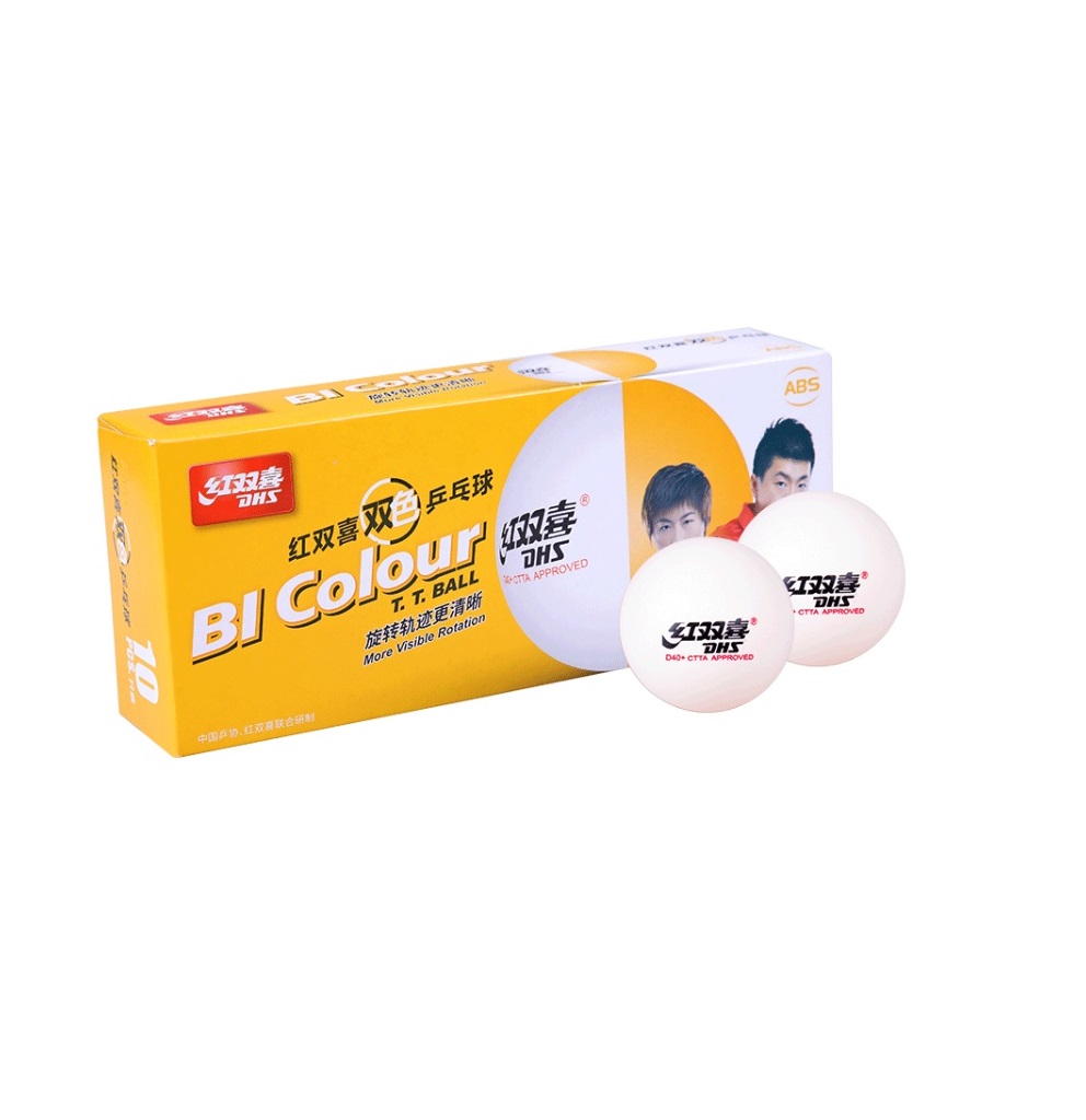 SET 10 PELOTAS PING PONG DHS BICOLOR - 3