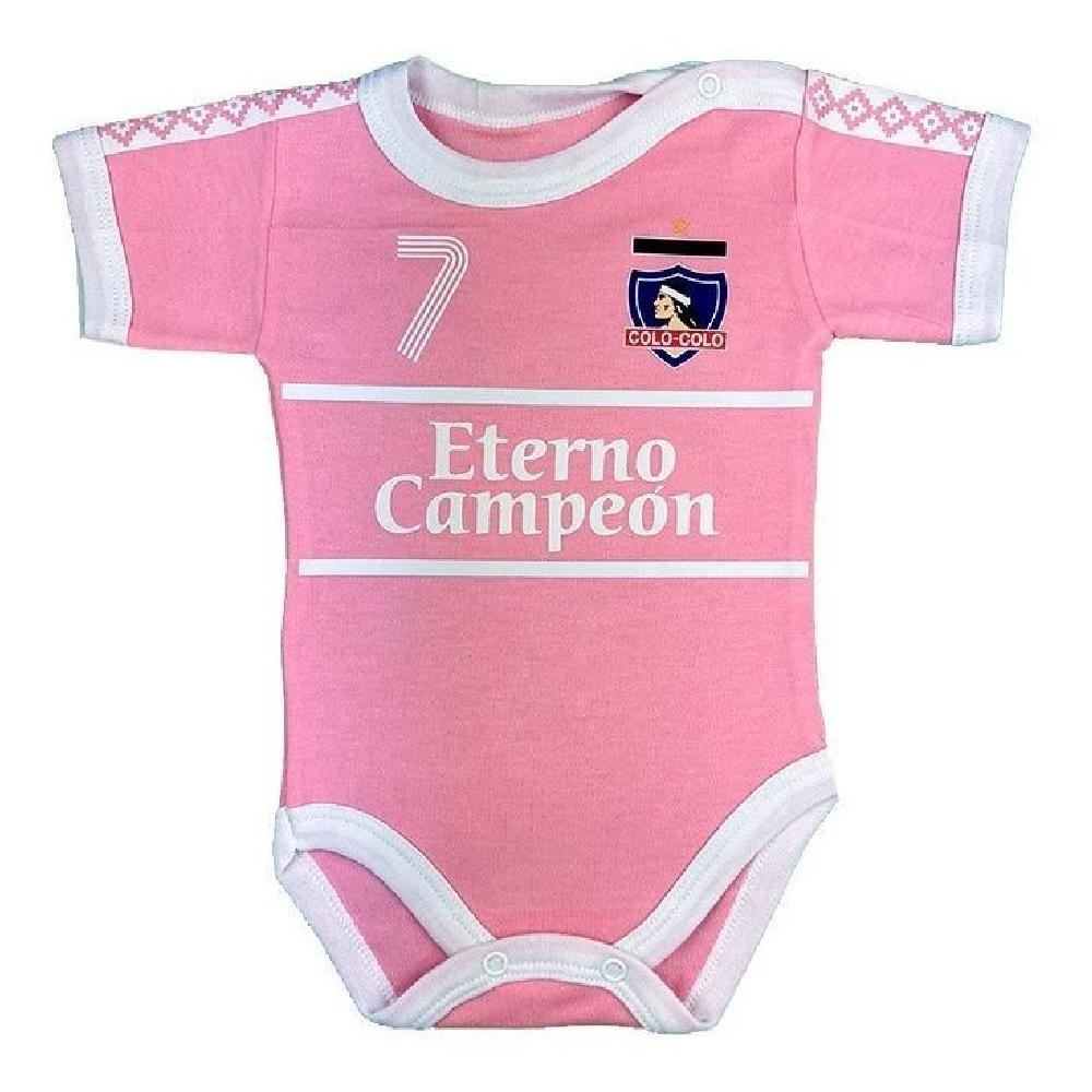 BODY BEBÉ COLO COLO ROSADO N°7 OFICIAL MANGA CORTA - 1