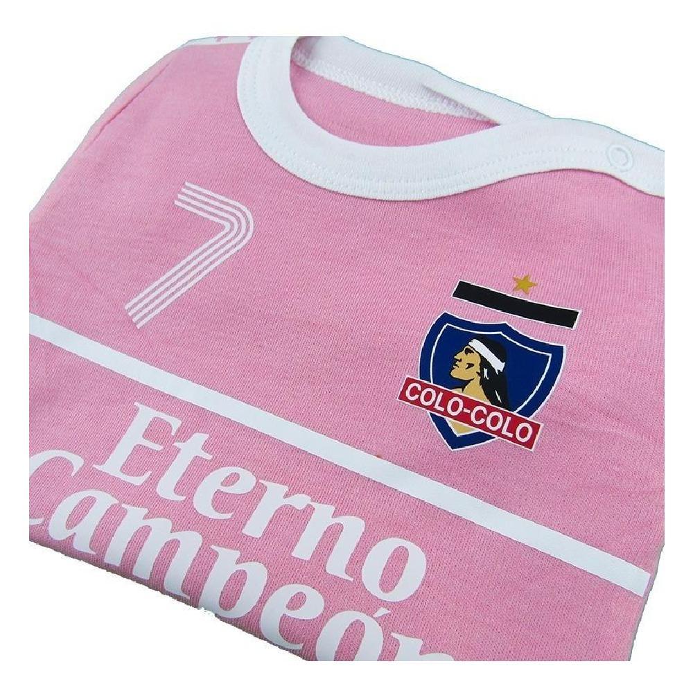 BODY BEBÉ COLO COLO ROSADO N°7 OFICIAL MANGA CORTA - 3