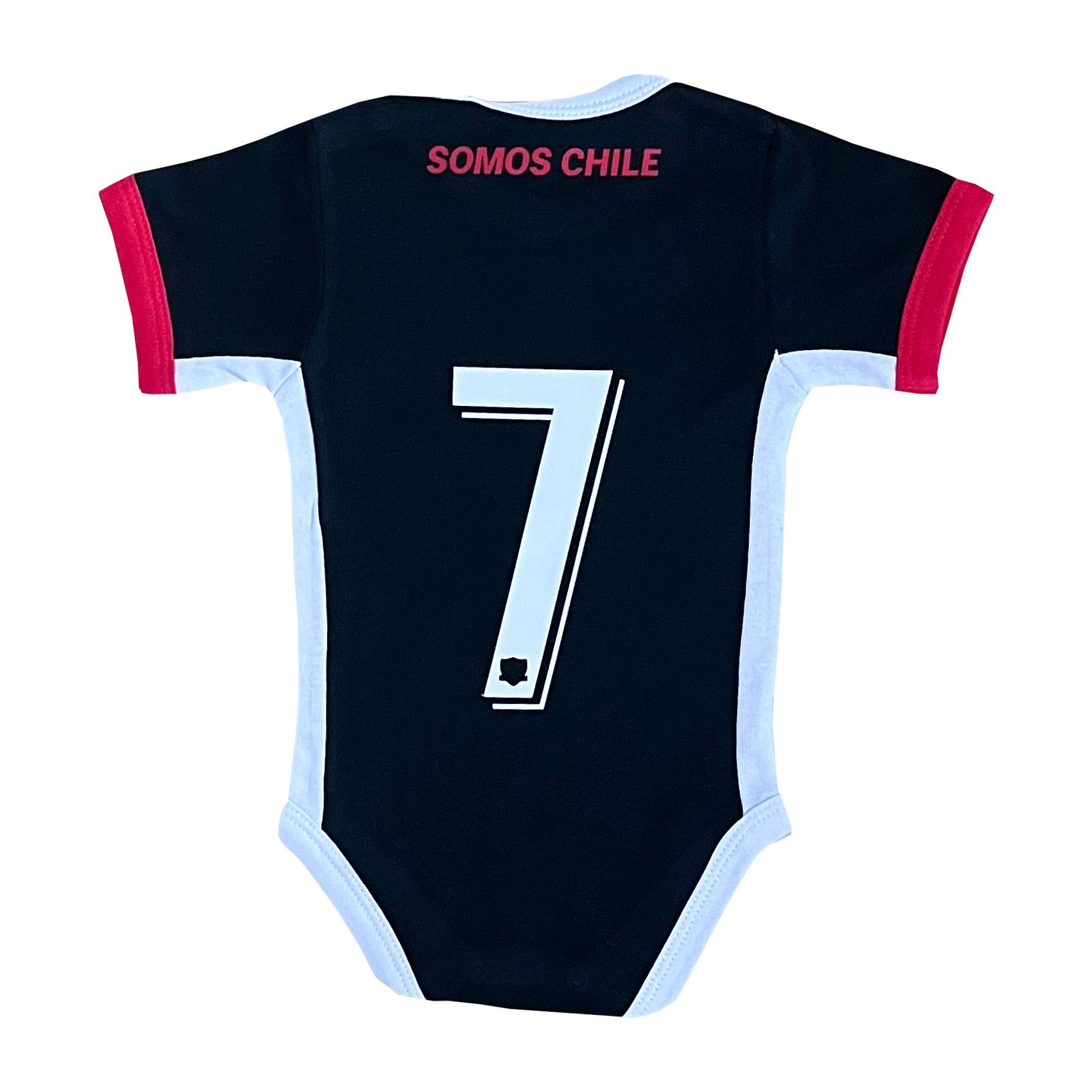 BODY BEBÉ COLO COLO 2023 NEGRO N°7 OFICIAL MANGA CORTA - 2