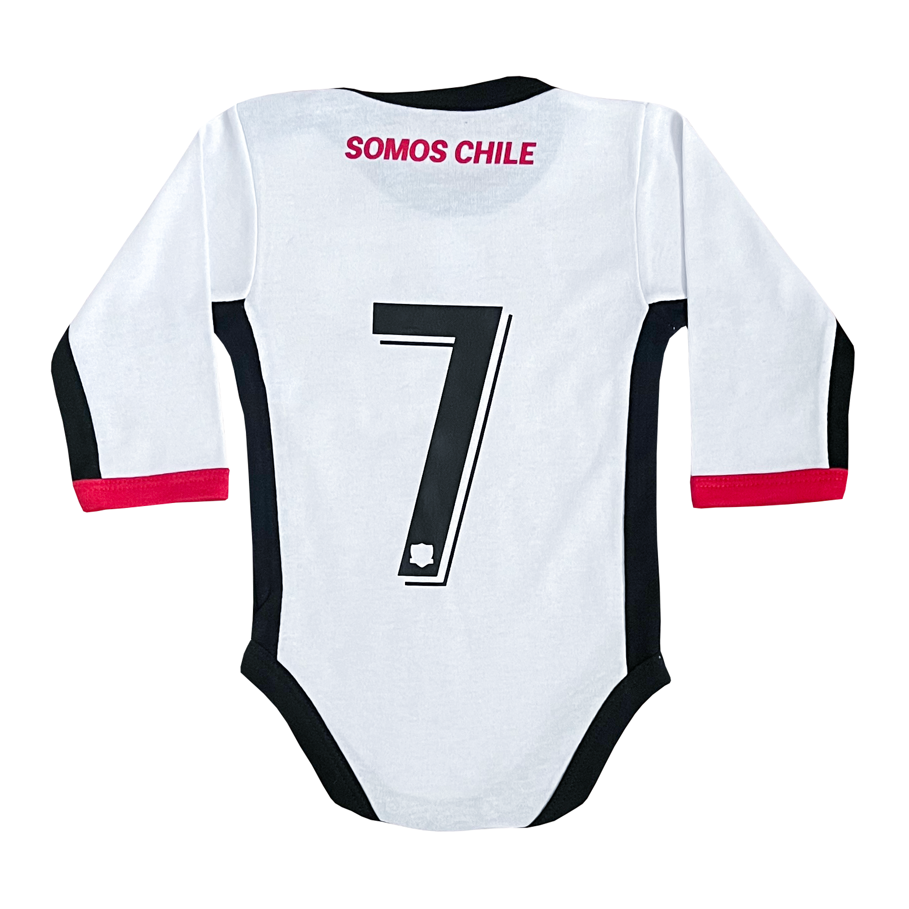 BODY MINI ALGODON UNISEX BLANCO COLO COLO BEBE 2023 N°7 OFICIAL MANGA LARGA - 2