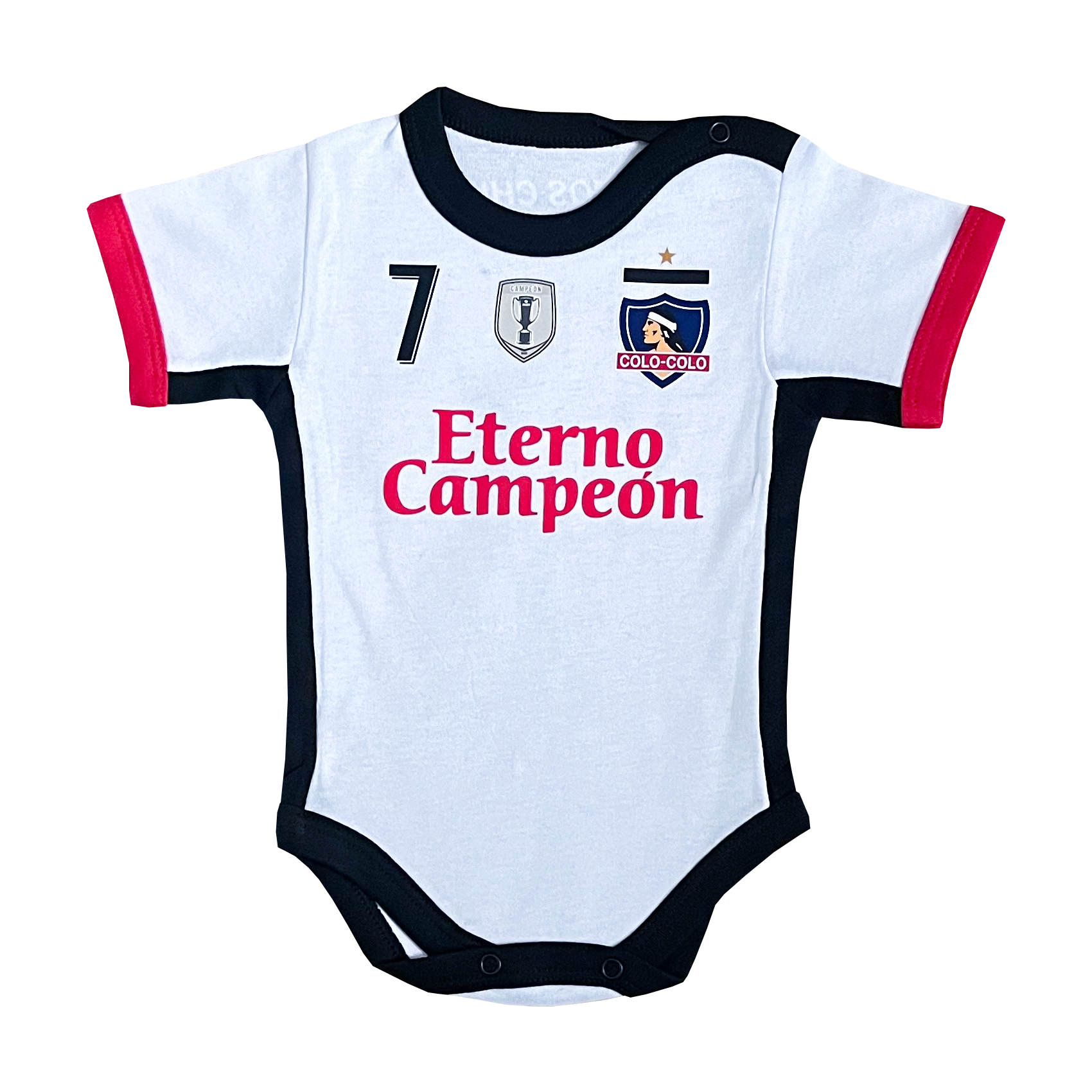 BODY BEBÉ COLO COLO 2023 BLANCO N°7 OFICIAL MANGA CORTA - 1