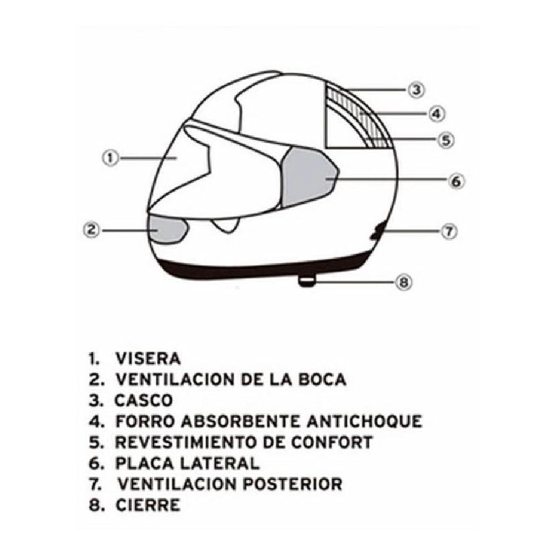CASCO BEX BX603 FULL FACE NUEVO & ORIGINAL - 4