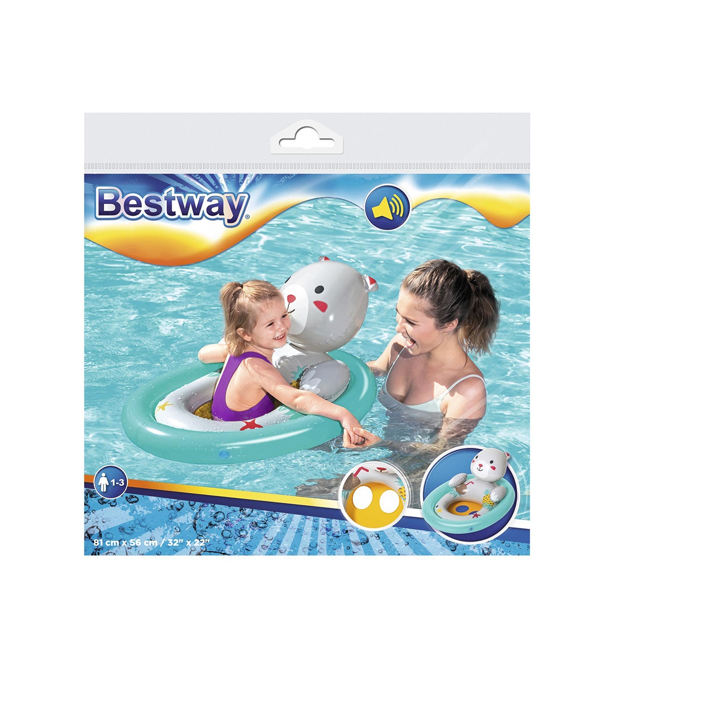 FLOTADOR SILLA DE ANIMALES 81CM INFANTIL BESTWAY - 6