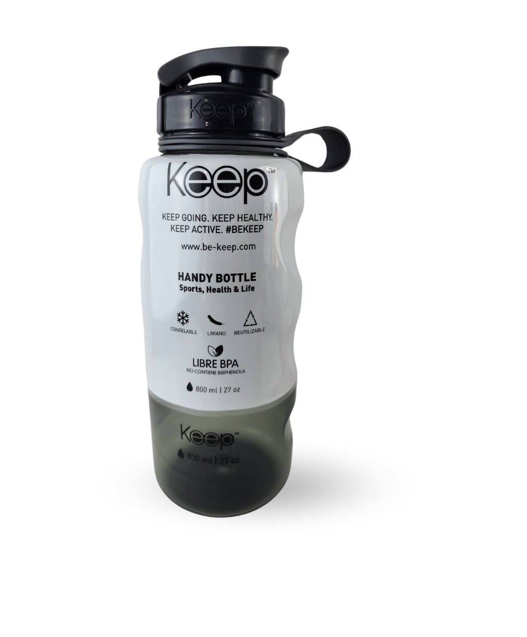 BOTELLA BLACK & BLACK 800ML NUEVA KEEP - NEGRO - TAMAÑO UNICO - 1