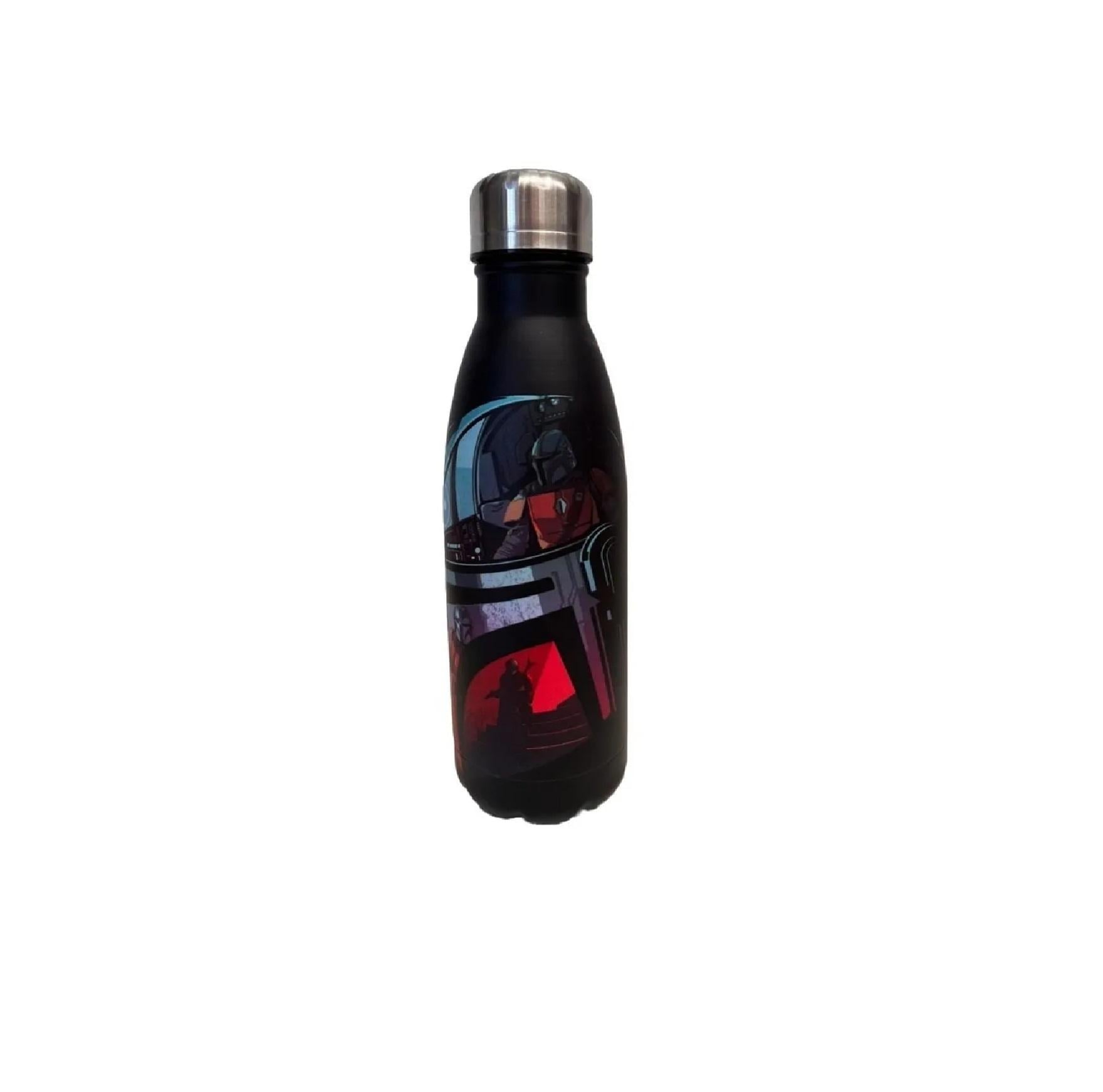 BOTELLA METALICA 600ML MANDALORIAN KEEP - NEGRO - TAMAÑO UNICO - 1