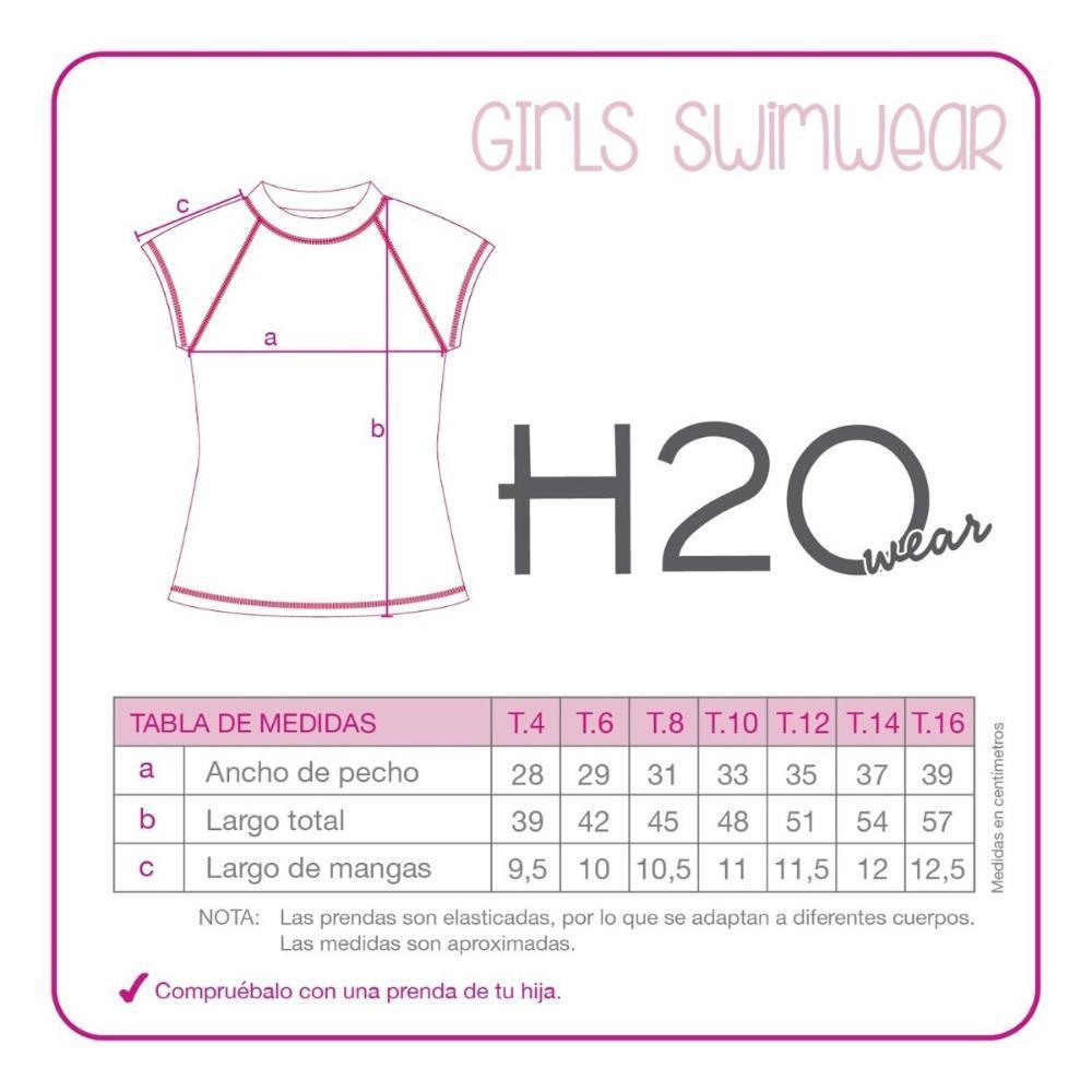 POLERA BAÑO MANGA CORTA UV INFANTIL NUEVO ORIGINAL H2O - 3