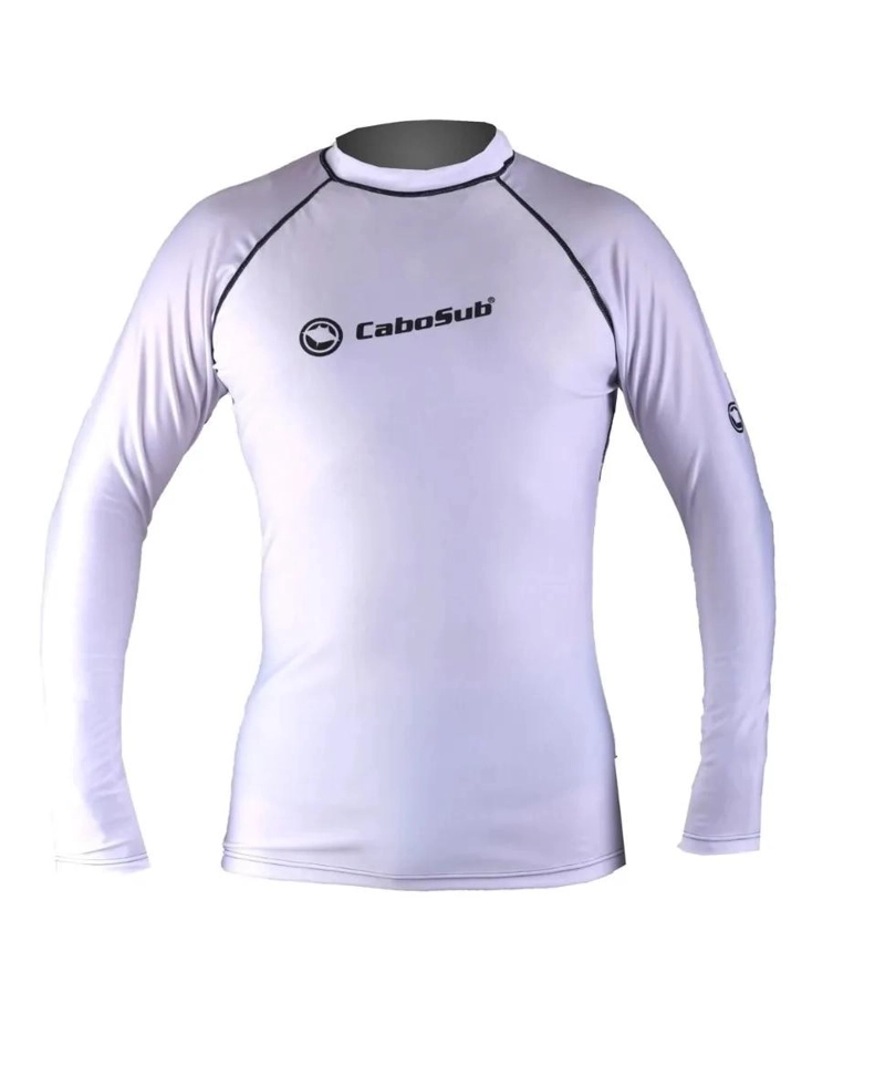 POLERA BAÑO FILTRO UV HOMBRE MANGA LARGA NUEVO CABOSUB - BLANCO - S - 1