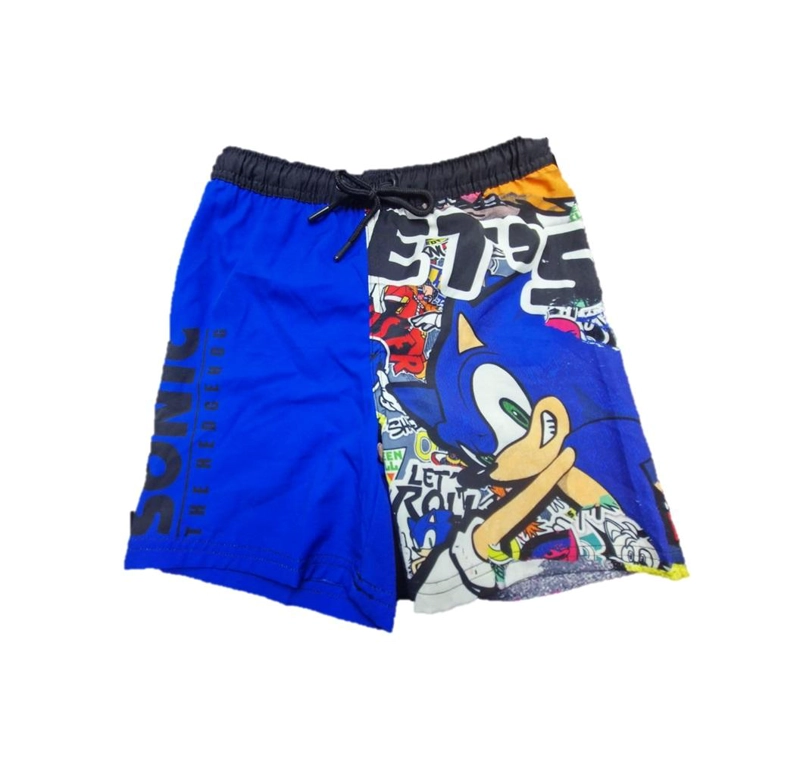 TRAJE BAÑO SHORT INFANTIL SONIC THE BRANDS - NEGRO - 6 - 1