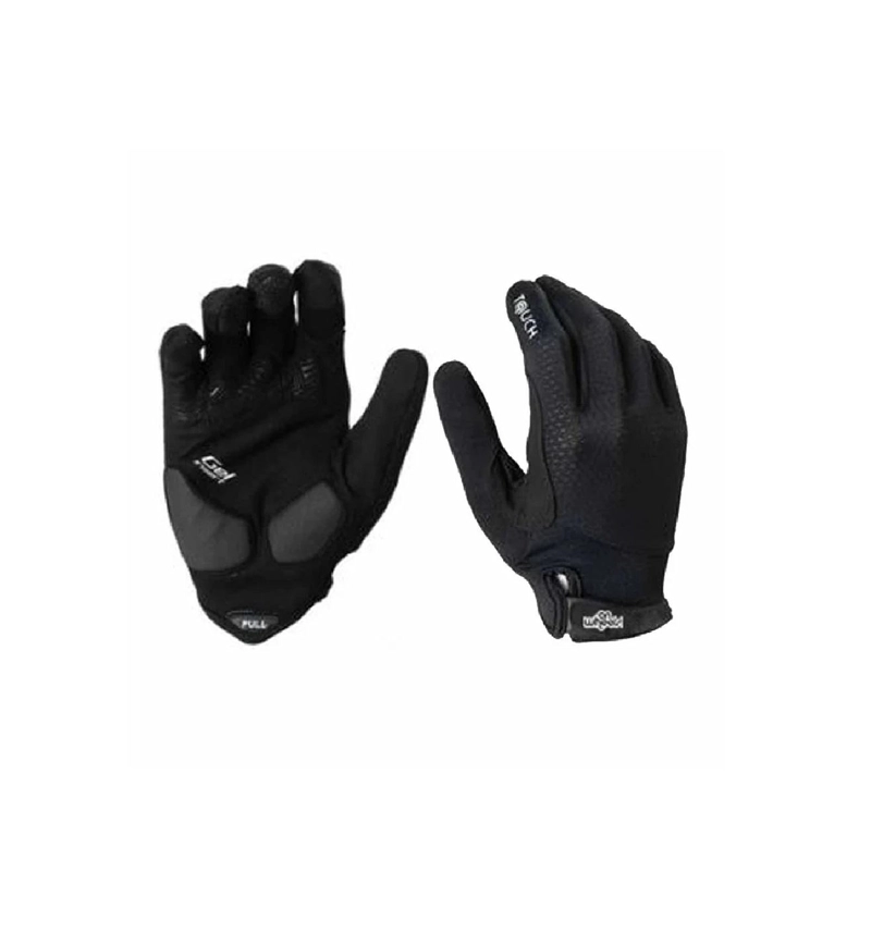 GUANTES DE CICLISMO LARGOS TOUCH ON WHEELS NUEVOS Negro L