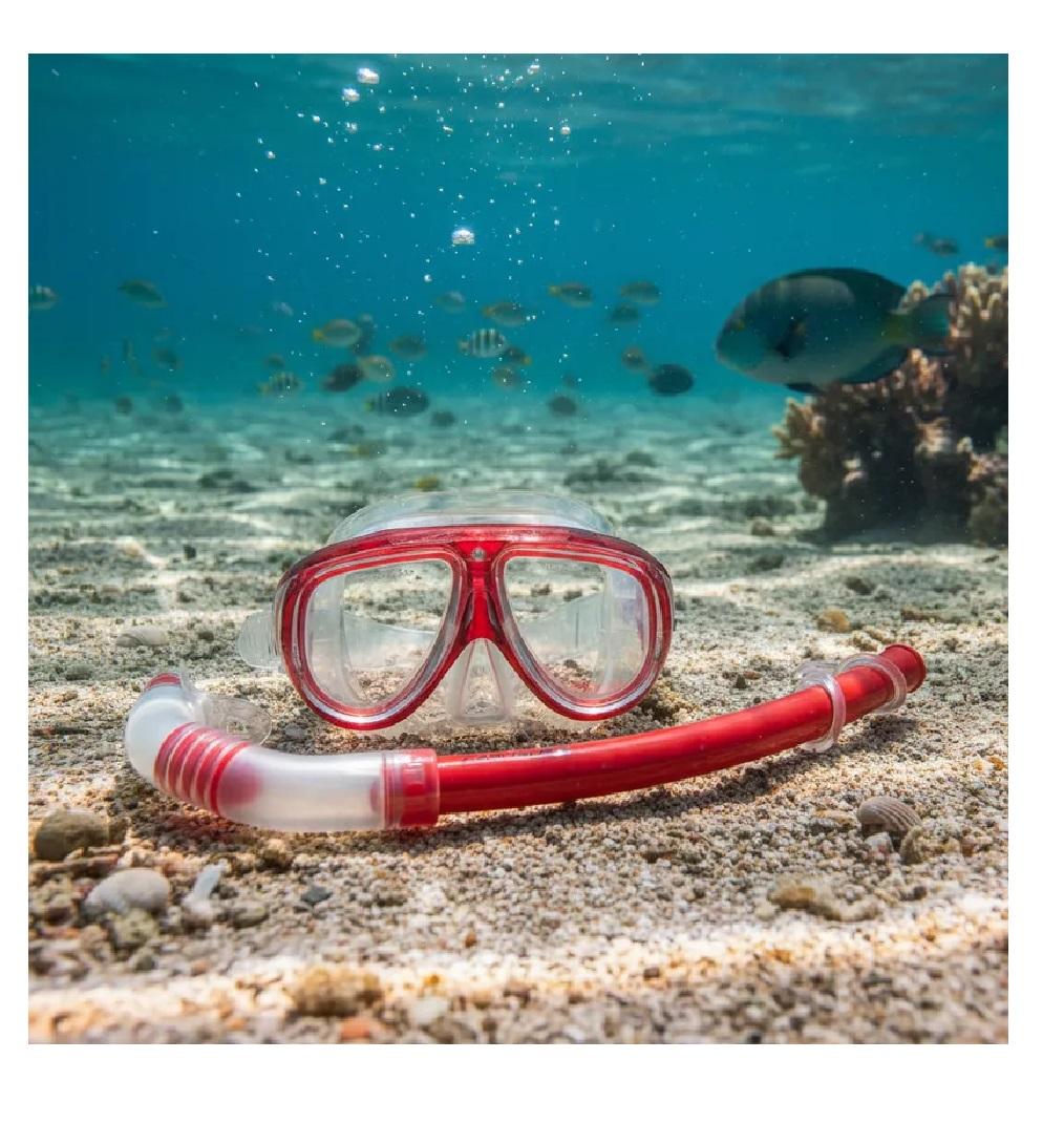 SET COMBO FULL SNORKEL + MASCARA COLORES CABOSUB - NARANJA - TAMAÑO UNICO - 2
