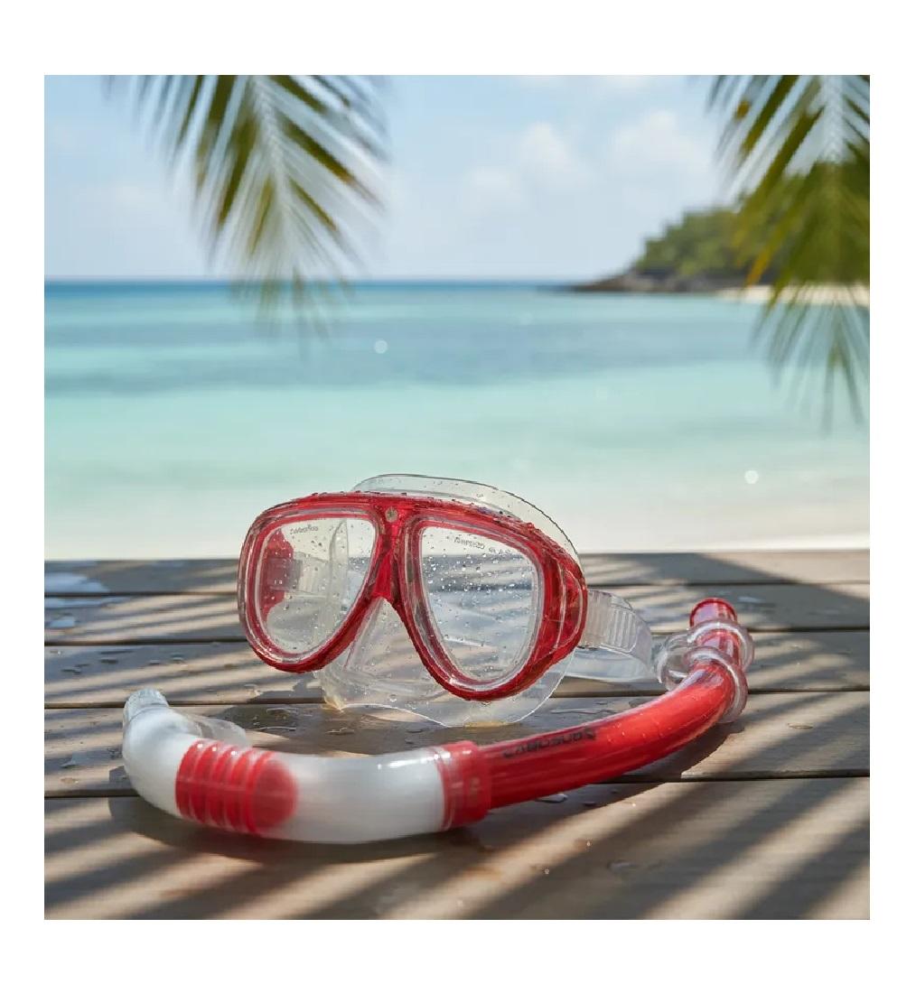 SET COMBO FULL SNORKEL + MASCARA COLORES CABOSUB - NARANJA - TAMAÑO UNICO - 4