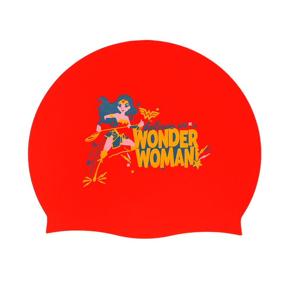 GORRA NATACION SILICONA INFANTIL DISEÑO DC - NARANJA - TAMAÑO UNICO - 1